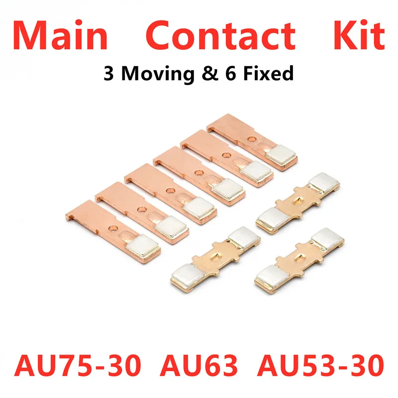 

Main Contact Kits For AU75-30 AU63-30 AU53-30 Contactor Repairing Kit 3 Moving And 6 Fixed Contacts Spare Parts Contact Game