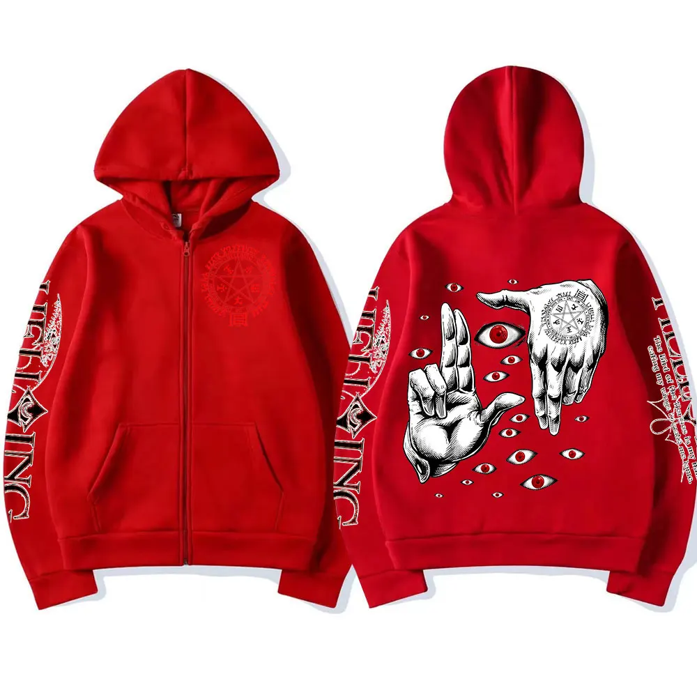 Забавные Аниме толстовки на молнии Hellsing Alucard модные комиксы вампира ужас графика