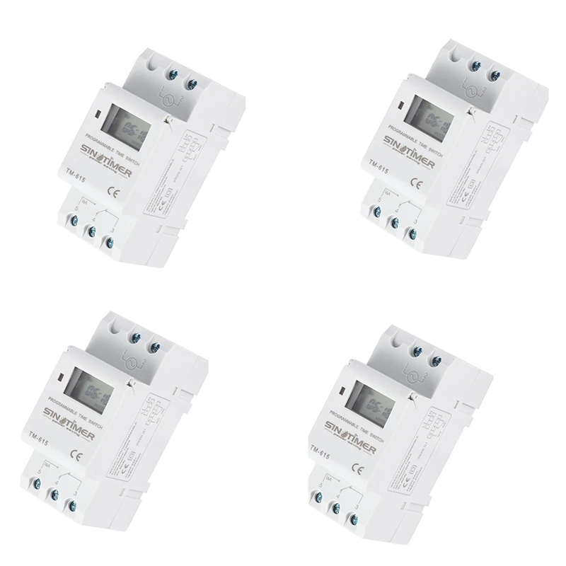 

Sinotimer 4X Tm-615H-30A электронный программируемый цифровой таймер на 7 дней, реле управления таймером, переменный ток 220 в 30 А