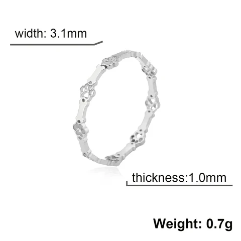 COOLTIME Регулируемые кольца из нержавеющей стали в виде кости лапы собаки для женщин