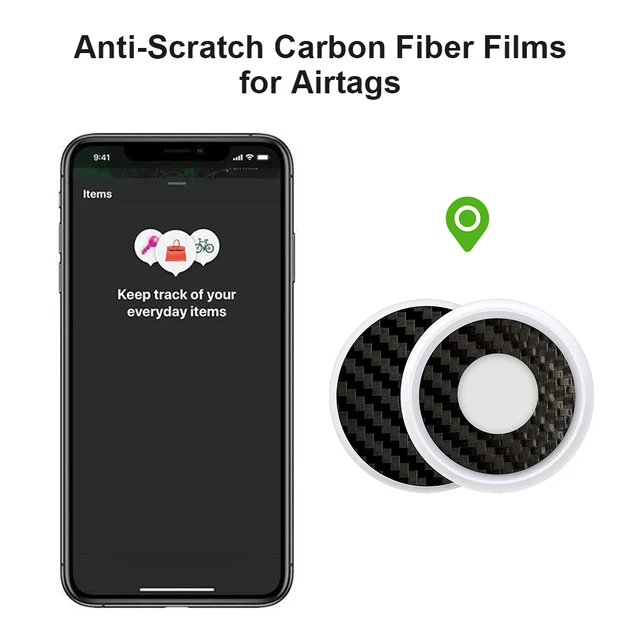 Protective Carbon Fiber Film for AirTag - Make your AirTag look like Carbon Fiber 5