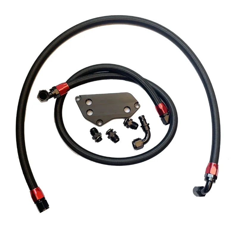 AN10 масляный шланг + адаптер масляного радиатора с разъемами сэндвич-пластины