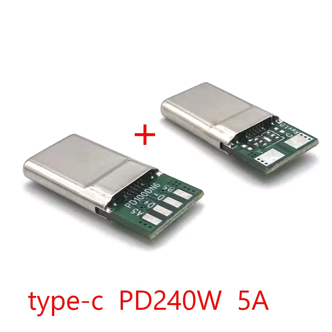16-контактный штекер TYPE-C PD 240 Вт 5A 20 В Разъем для быстрой зарядки USB с сварочной печатной платой Интерфейс линии передачи данных Кабель для передачи данных Аксессуары