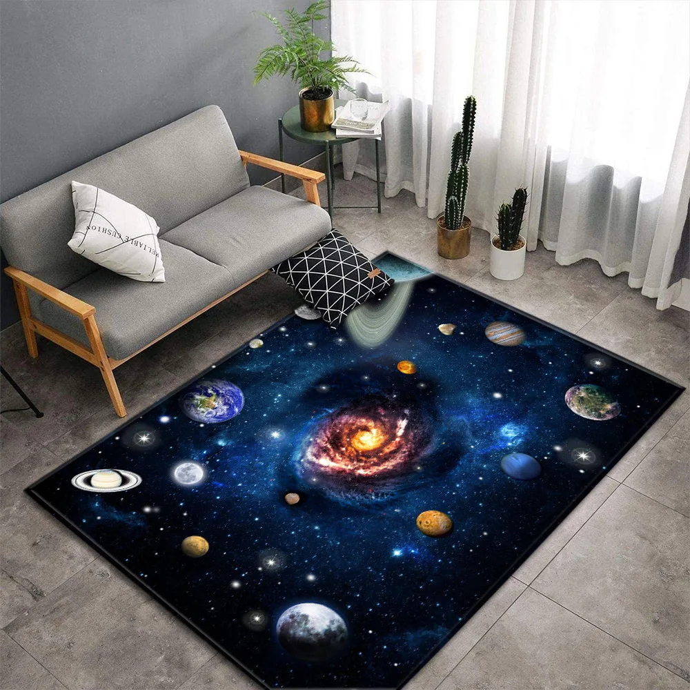 

Коврик для гостиной с изображением Вселенной Галактики планеты спальни ковры для мальчиков Детский игровой коврик кухонный коврик дверной коврик для ванной комнаты