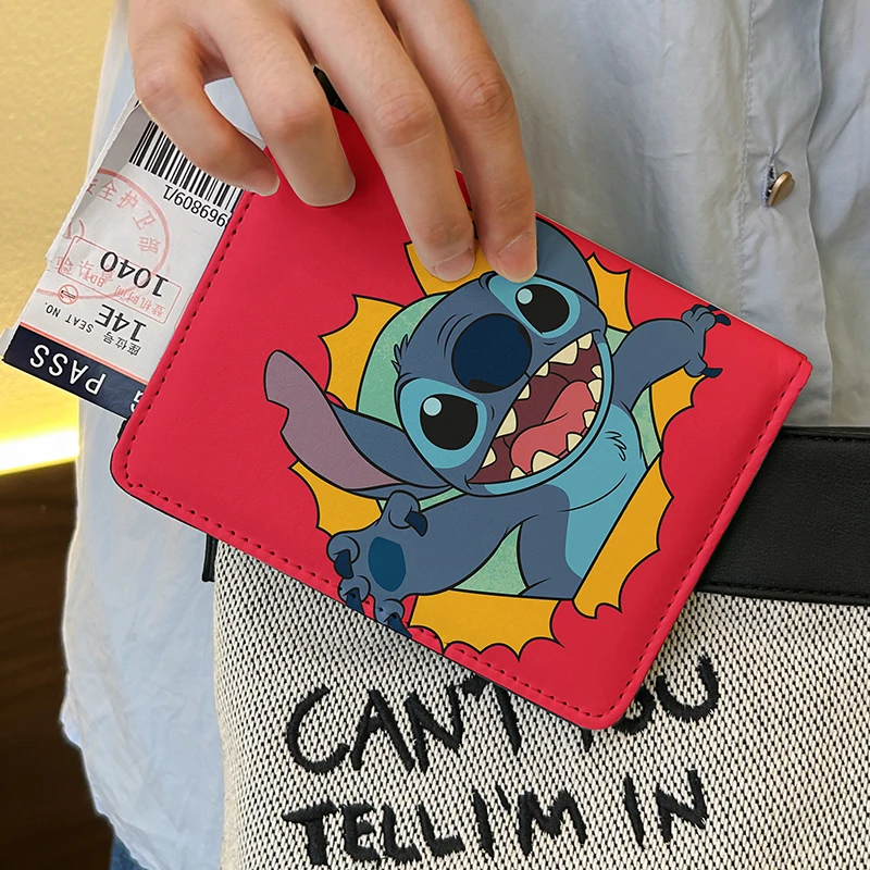 Стежка Disney Star Baby Stitch Стич Симпатичный зажим для паспорта Сертификатный пакет