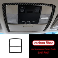 for toyota land cruiser prado 2010 2018 1pcs real carbon fiber reading lamp frame interior trim car interior accessories