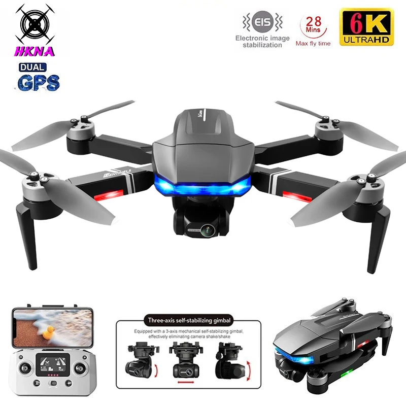 

2022 New Drone 4K Professional 6K HD Camera 3-axis Gimbal Aerial Photography Brushless Motor RC Foldable Quadcopter with Apron