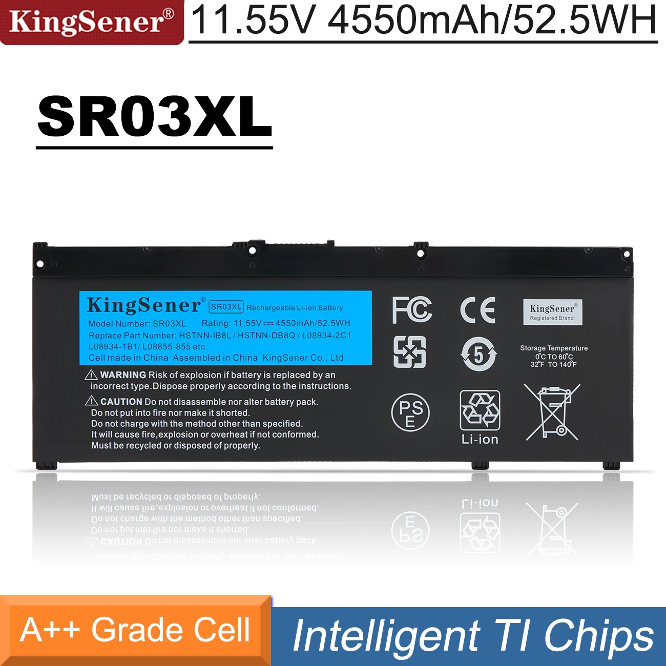 Аккумулятор KingSener SR03XL для HP OMEN 15-CE 17-CB0052TX Pavilion Gaming 15-CX0096TX CX0006NT