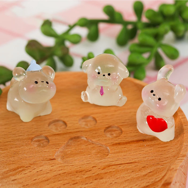 1 комплект светящийся мини-украшение в виде животного мультяшный хомяк утка