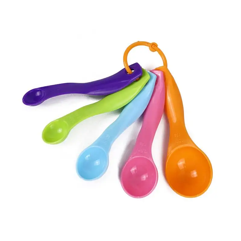 

5Pcs/set Lovely Colorful Measuring Cups Measure Spoon Kitchen Tool Kids Spoons Measuring Set Tools For Baking Coffee Tea