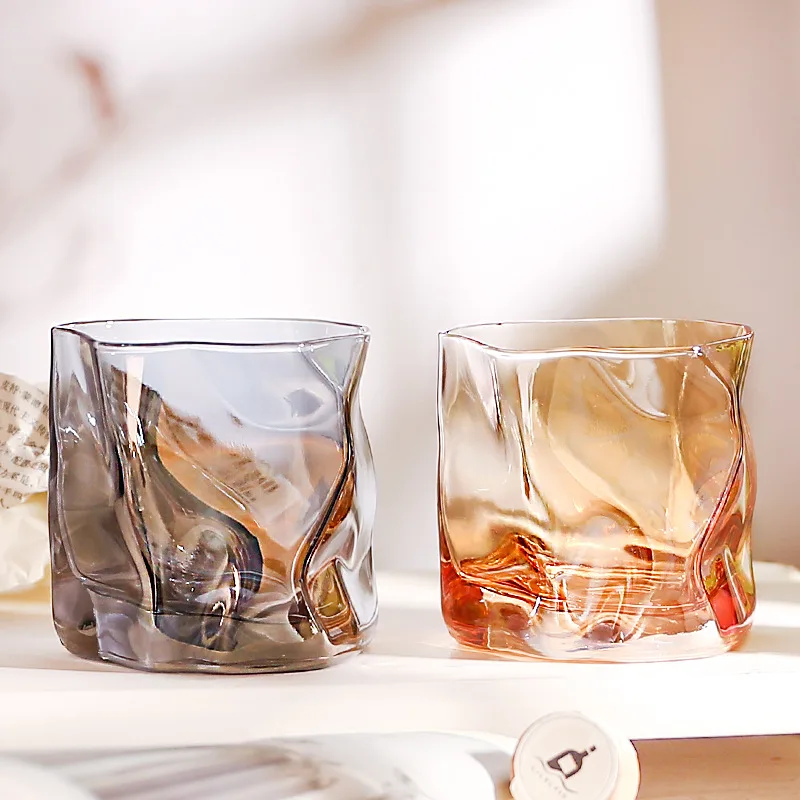 

250ML Whisky Glass Cocktail Wine Glass Creative Glass Cup Wine Cup Japanese Bar Whiskey Beer Glass Transparent Brandy Cup