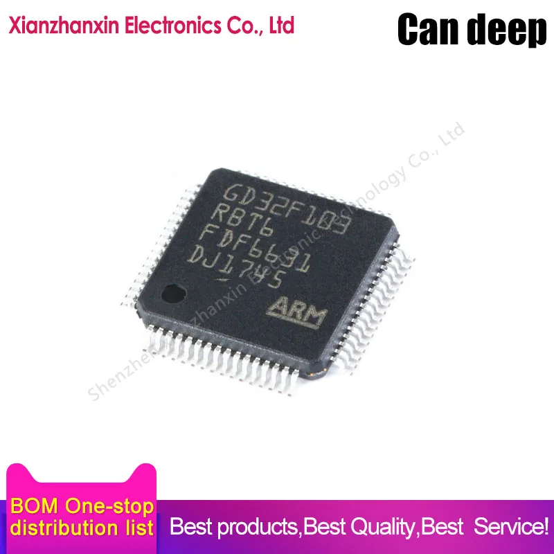 

2~10PCS/LOT GD32F103RBT6 GD32F103 103RBT6 LQFP-64 32-bit microcontroller chips