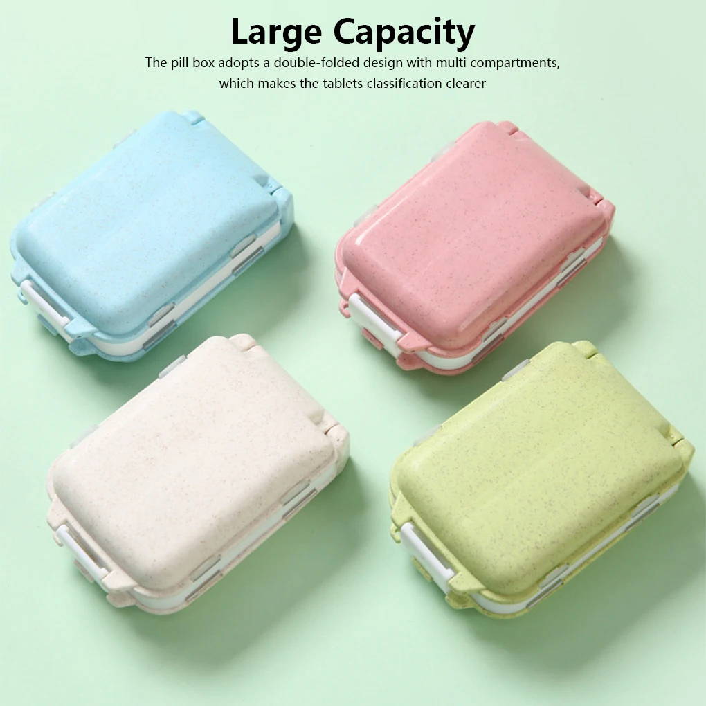 

8 Grids Pill Box Container Tablet Organizer Storage Case Tablets Drug Travel Divider 7 Day Pill Storage Bag Travel Pill Case