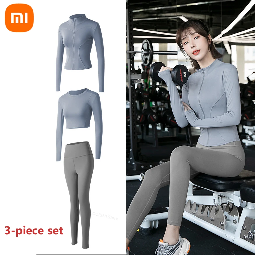 

New Xiaomi Women's Sports Fitness Suits Running Suits Fitness Sports Fitness Suits Women's Long-sleeved Yoga Suits Fashion Suit