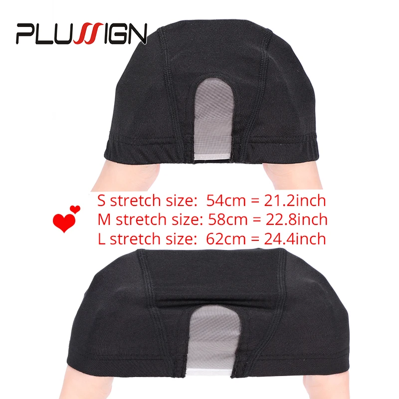 Фото Сетчатая шляпка для парика Plussign с U-образной формой, сетчатая черная эластичная сетчатая шляпка «сделай сам» для изготовления париков, дышащие Ipcs №5