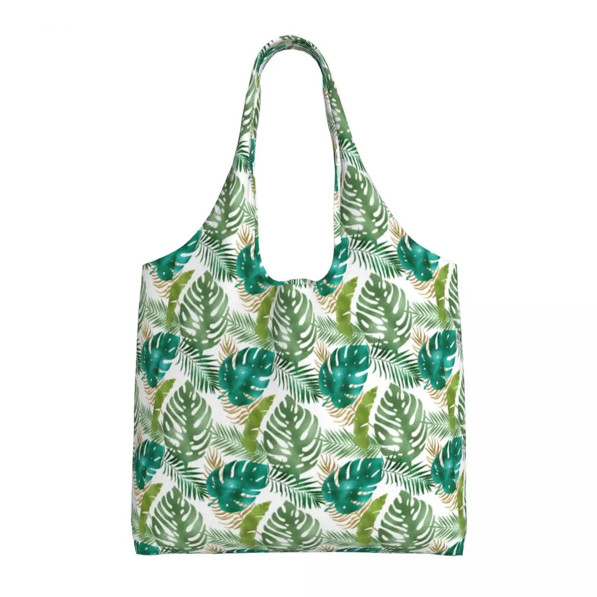 

Variety Metallic Colors Shopping Bag Green Palm Leaf Woman Bulk Handbags Stylish Polyester Streetwear Bags