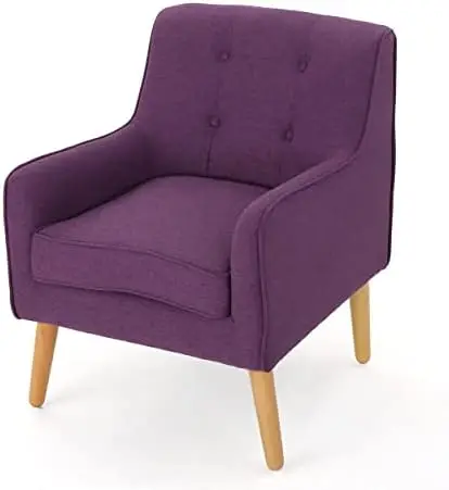 

Mid-Century Fabric Arm Chair, Purple