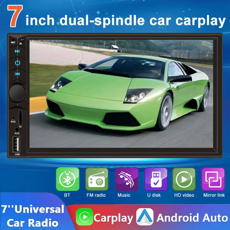 

Автомагнитола мультимедийная 7 дюймов, мультимедийный видеоплеер MP5 на Android, с IPS экраном, типоразмер 2 Din, для Toyota, Nissan, Hyundai