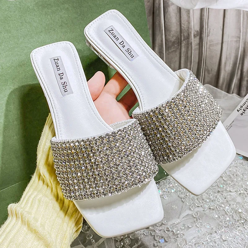 

Туфли-лодочки женские на низком каблуке, сандалии-гладиаторы, Повседневная летняя обувь, Тапочки, большие размеры, 2022