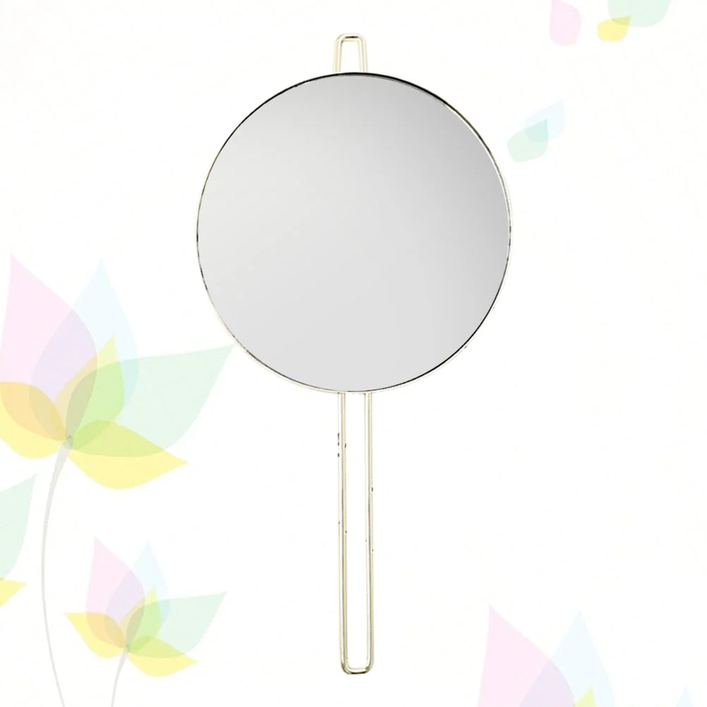 

1pc Mirror Round Practical Handheld Makeup Mirror Bathroom Mirror Wall Hanging Mirror for Salon