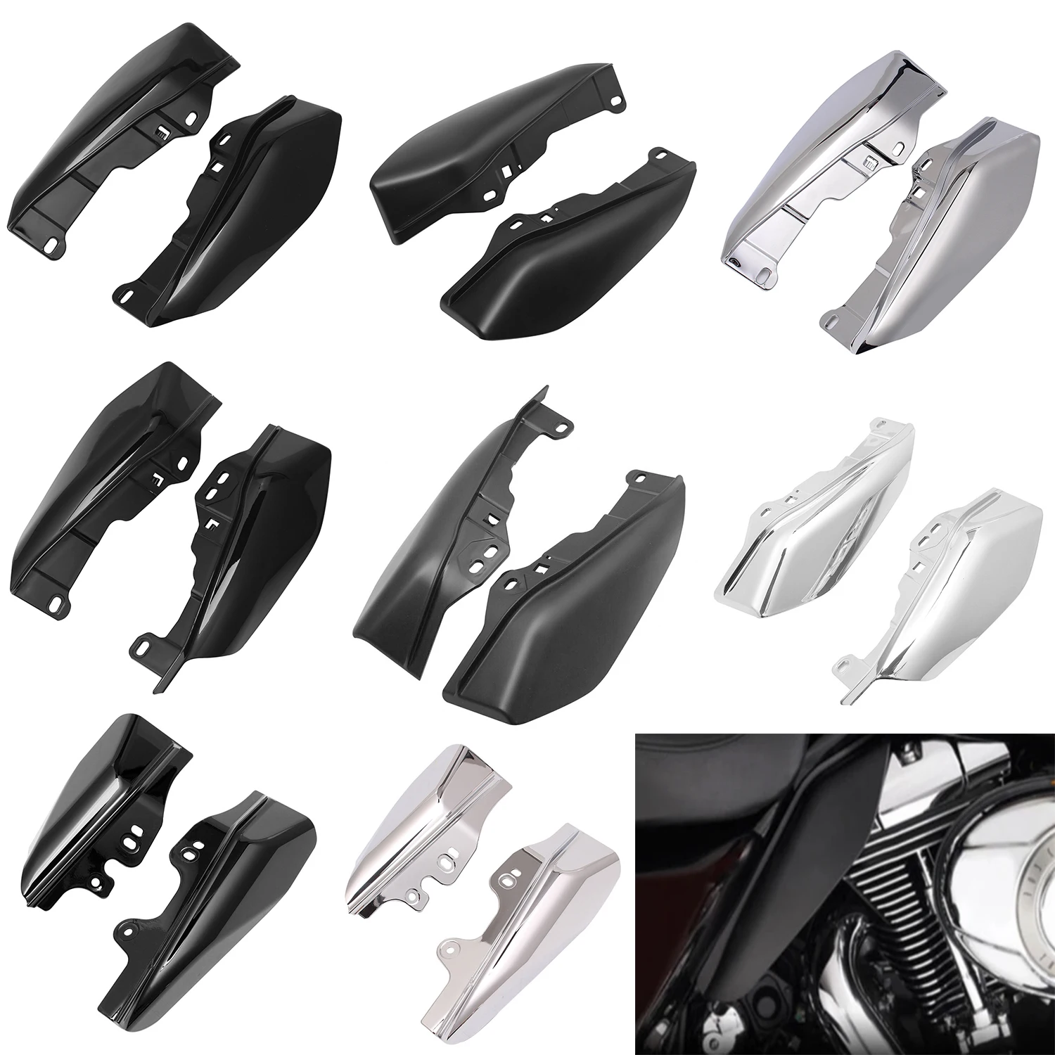 

Motorcycle Mid-Frame Air Deflector Under Seat Engine For Harley Touring Street Electra Glide CVO Road King FLHR FLHX 2001-2022