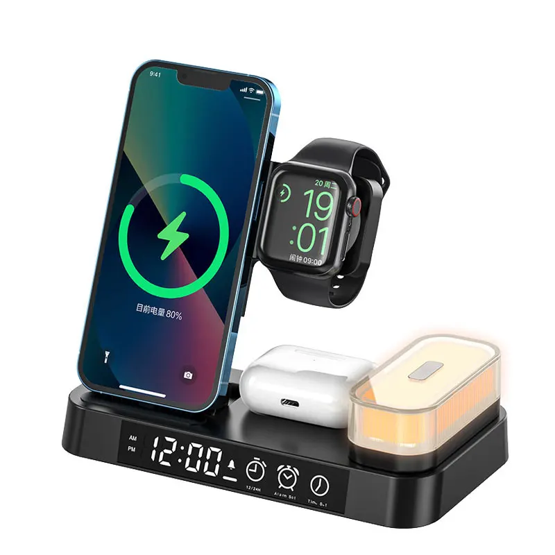 

Беспроводное зарядное устройство 3 в 1 для iPhone 13 Pro Max 12 11 Apple Watch Series 7, зарядная док-станция для быстрой зарядки Airpods Pro, 30 Вт