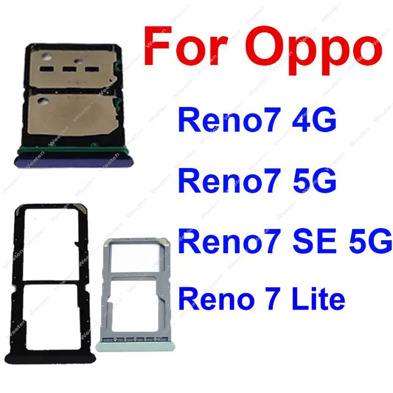 Для OPPO Reno 7 7SE 7 lite 7 Lite 4G 5G SIM-карта лоток Слот для двух SIM-карт SD кардридер держатель сменная розетка