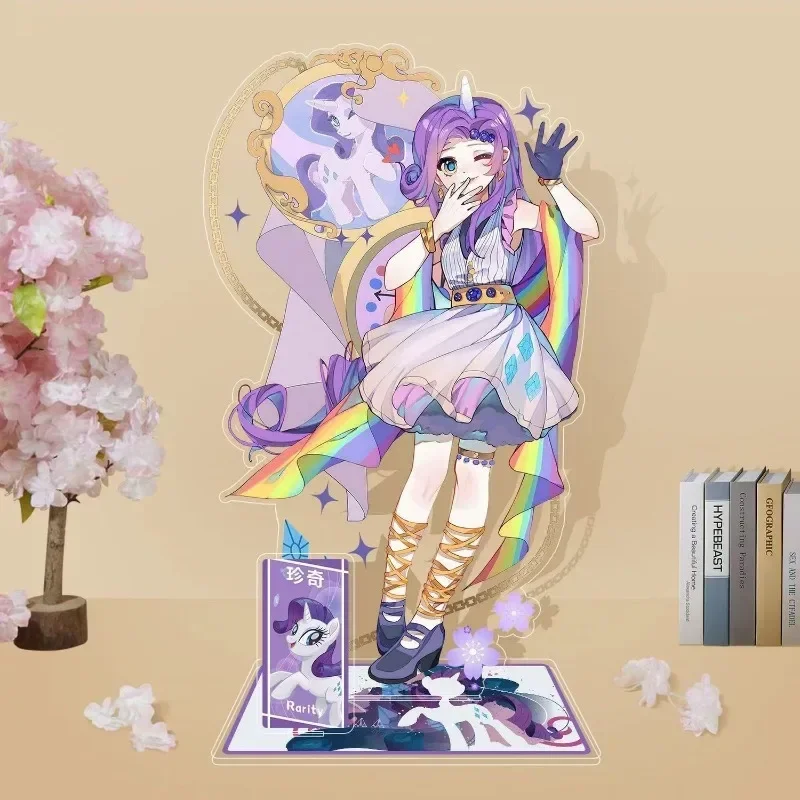 Фото Мультяшные фигурки My Little Pony: Кавайные акриловые стенд-модели Рэйнбоу Дэш, Твайлайт Спаркл, Рарити. Настольные украшения, подарки для фанатов и коллекционеров. №1