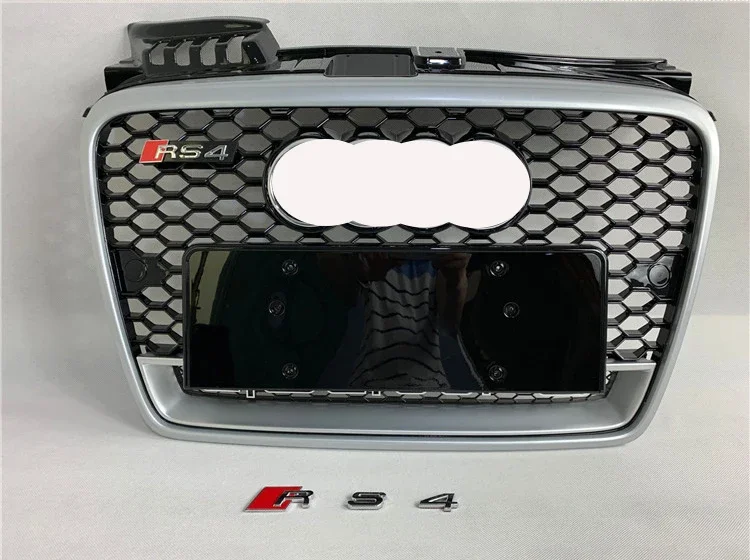 Quattro RS4 в автомобильных решетках Передний бампер B7 стиль центральный сотовый