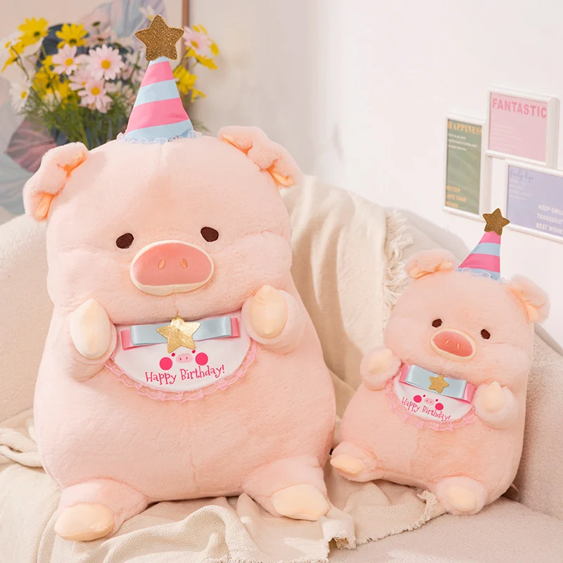 Подушка плюшевая в виде свиньи 20/30/40/50 см