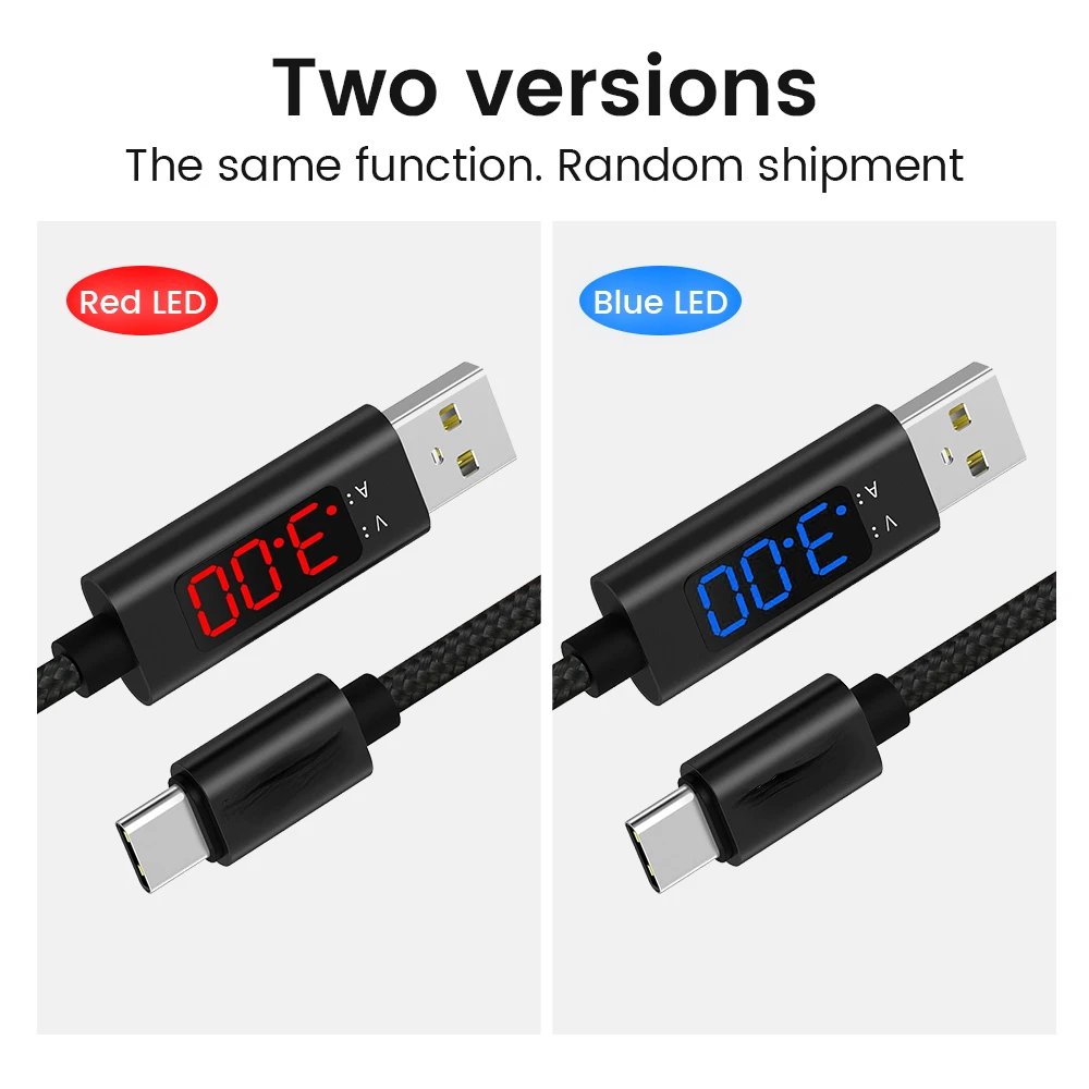 

Factory Direct Selling for Samsung Fast Charging USB C With Digital Display Mobile Phone Cable Micro USB Cable & USB Type C Cabl