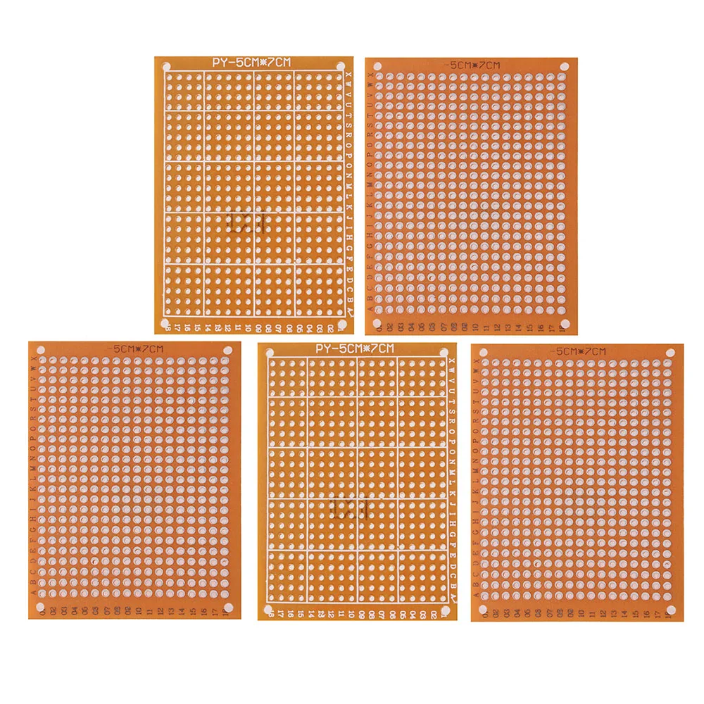 5 шт. 5x7 см 7x9 см Прототип платы PCB DIY универсальная печатная плата 5*7 см 7*9 см Односторонняя печатная плата