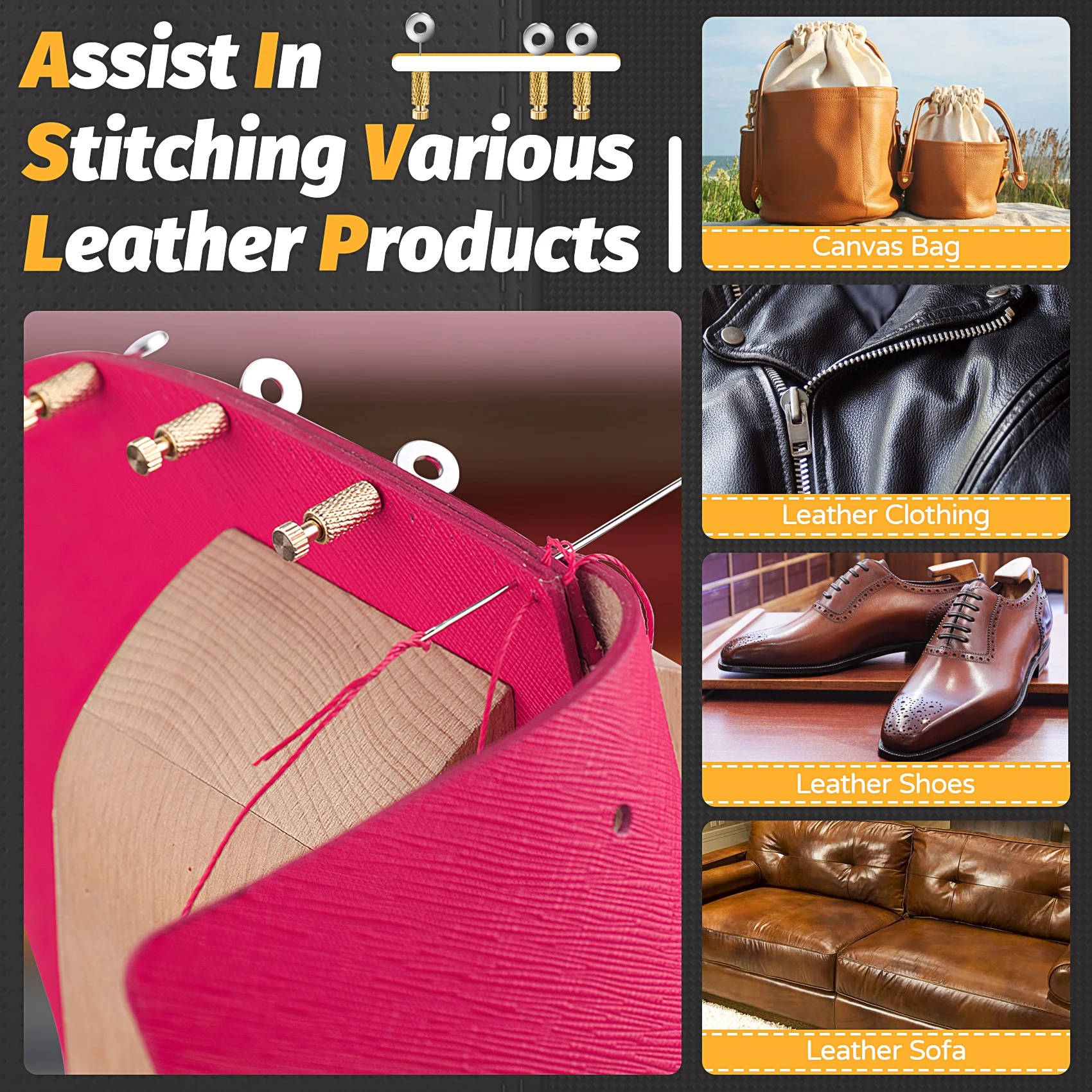 6 шт. положение для ручного шитья из кожи сделай сам расположение инструмента