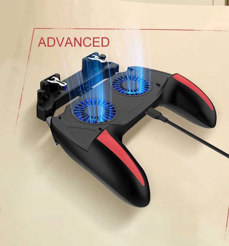 

Gaming Accessories Handheld Grip Game Controller Joystick Gamepad for Trigger Dual Cooling Fan Game Cooler for Phone