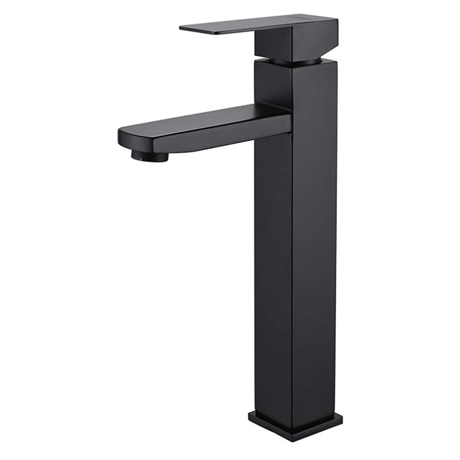 

Home Stainless Steel Single Handle Basin Faucet Modern Hot Cold Water Hotel Splashproof Bathroom Sink Durable Easy Install Solid