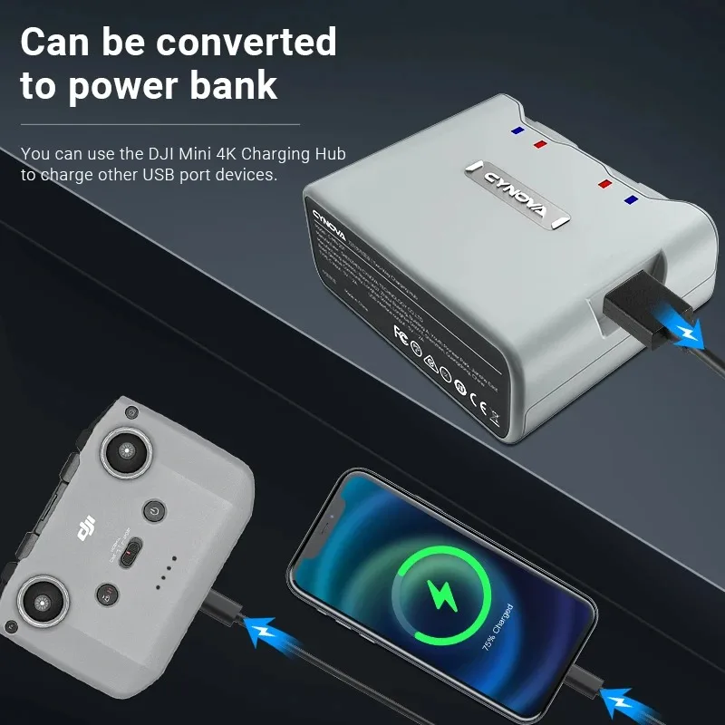 Для DJI Mini 4K 2 SE аккумулятор для дрона двусторонний зарядный концентратор