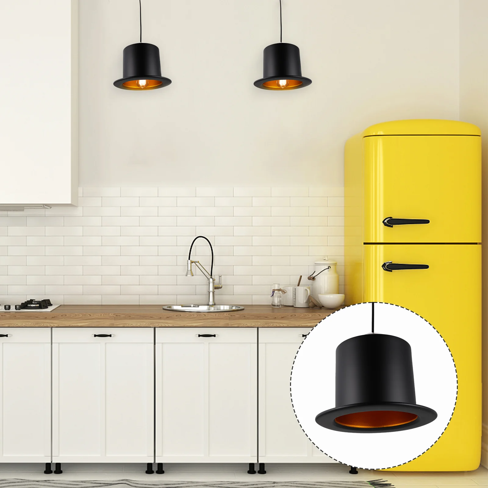 

1pc Creative Ceiling Light Aluminum Craft Ceiling Lamp Hat Shaped Ceiling Lamp