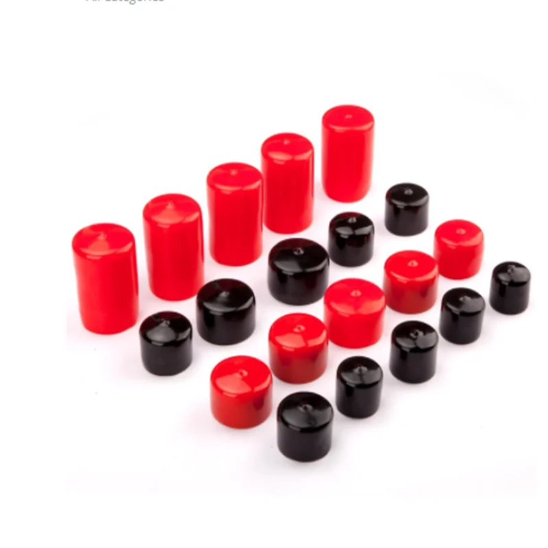 1.5/2//3/4/5/6/ 8/8.5/9/10/11/12/13/14/15/16/18/19/20/22/24mm Inner Dia PVC BoltCable Pipe Slip Cap End Cover Fitting Red Black
