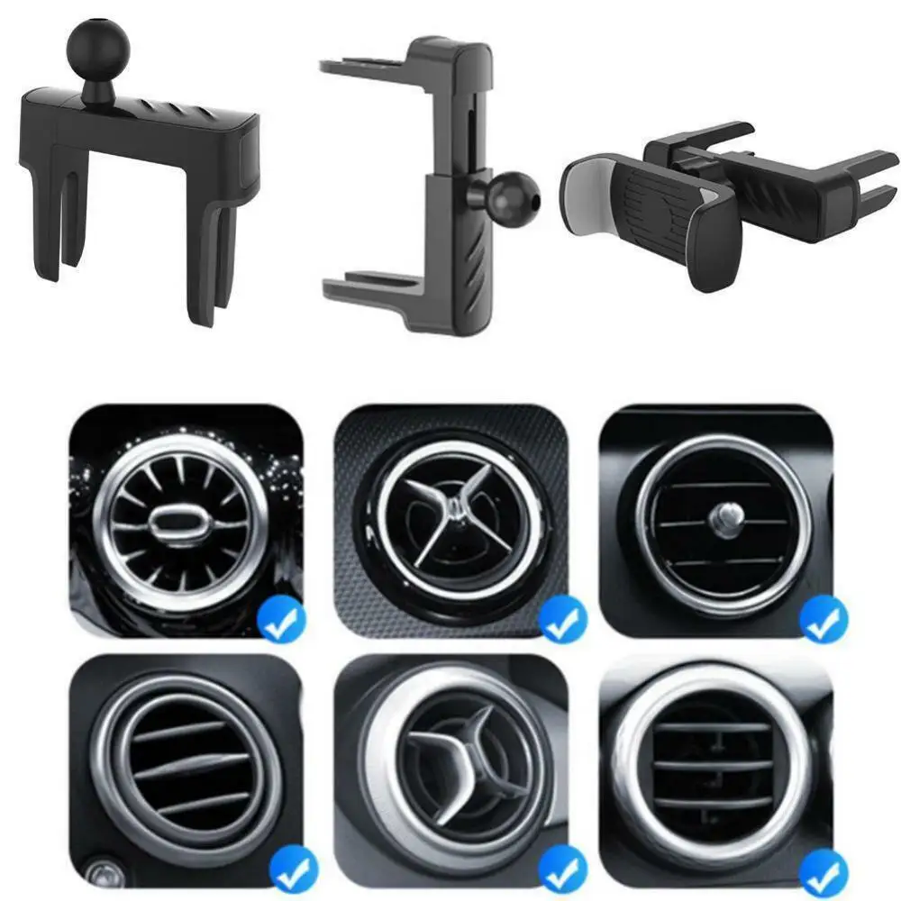 

Universal Air Outlet Barb Clamp Round Gps Bracket Multifunctional Car Accessories 360 Degree Rotation Car Air Vent Clip Mount
