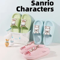 miniso sanrios slippers melody cinnamoroll pochacco sandals slippers eva anime kawaii non slip sneakers beach shoes summer gift