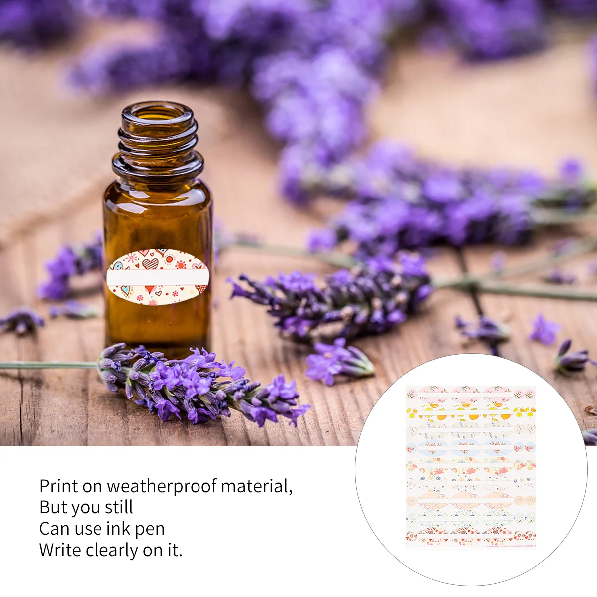 5 листов наклейки самоклеящиеся эфирные масла записываемые флаконы для духов