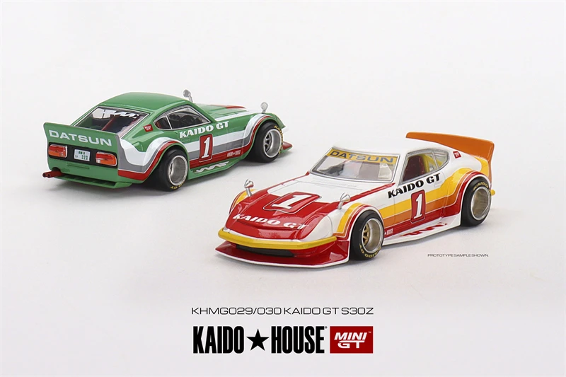 

Kaido House x MINI GT 1:64 Datsun KAIDO Fairlady Z Kaido GT V1 Red White /V2 Green Model Car