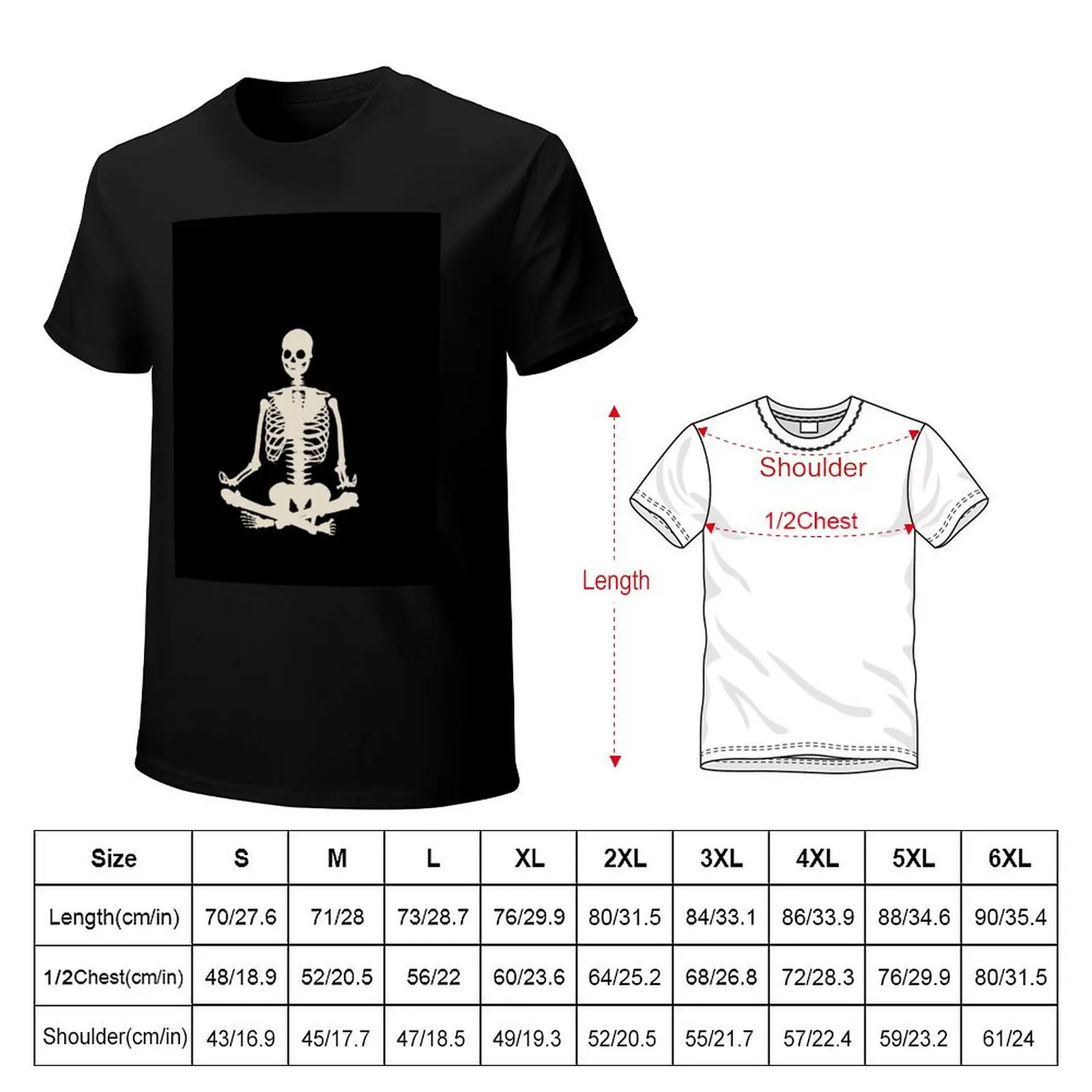 Фото Футболка Yogi Skeleton Yoga Meditation, быстросохнущая футболка для занятий спортом на открытом воздухе №2