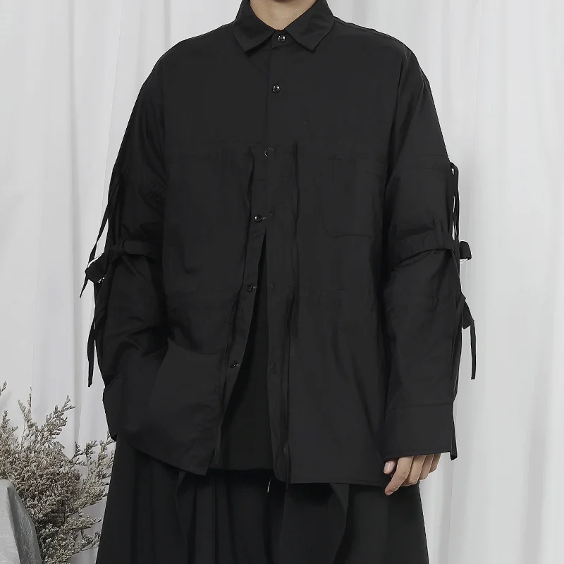 Men's 2022 Autumn New Japanese Youth Fashion Large Waist Loose Long Sleeve Casual Shirt
