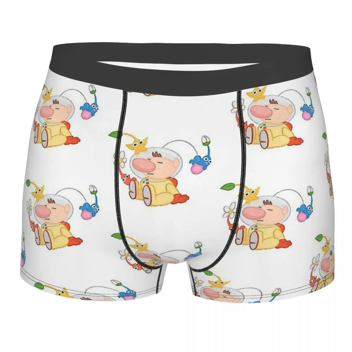 

Pikmin Colorful Game Olimar Just Sitting Underpants Breathbale Panties Male Underwear Print Shorts Boxer Briefs