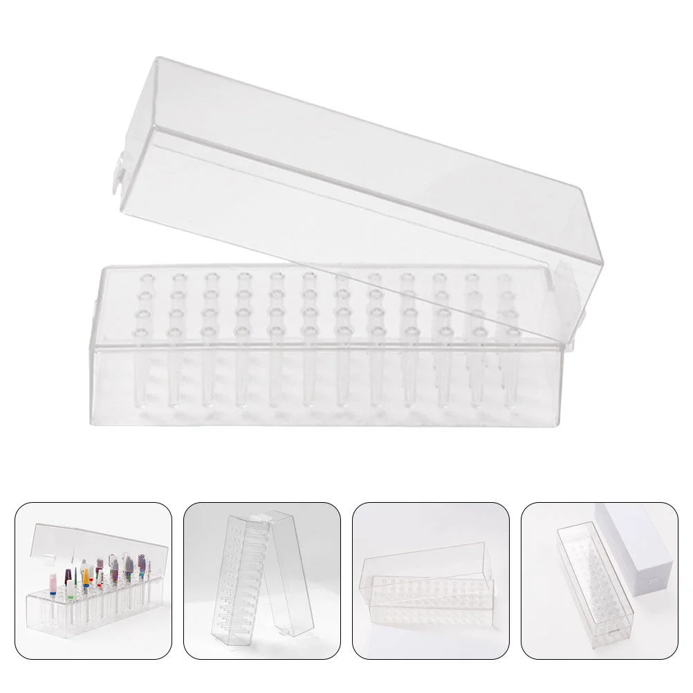 

Nursing Accessories Head Nail Salon Goods Dustproof Case Manicure Supply Practical Drill Bit Organizer