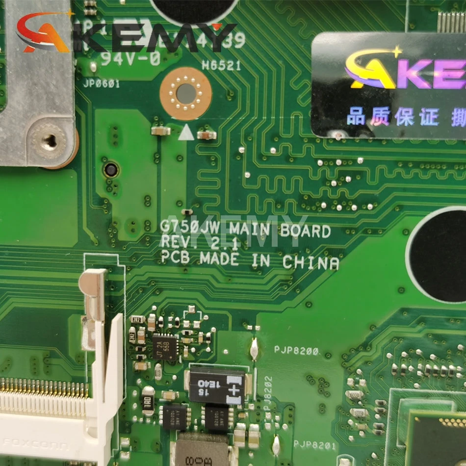 Материнская плата Akemy G750JX I7-4700HQ ЦП для ASUS G750J материнская ноутбука 100%