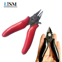mini 3 5 inch diagonal pliers with lock nipper cutter wire cutting electronic pliers wires insulating rubber handle model pliers