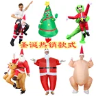 Смешной Рождественский новогодний надувной костюм Санта-Клаус, Рождественская елка, индейка инопланетянин карнавал Вечеринка Косплей Костюм Хэллоуин
