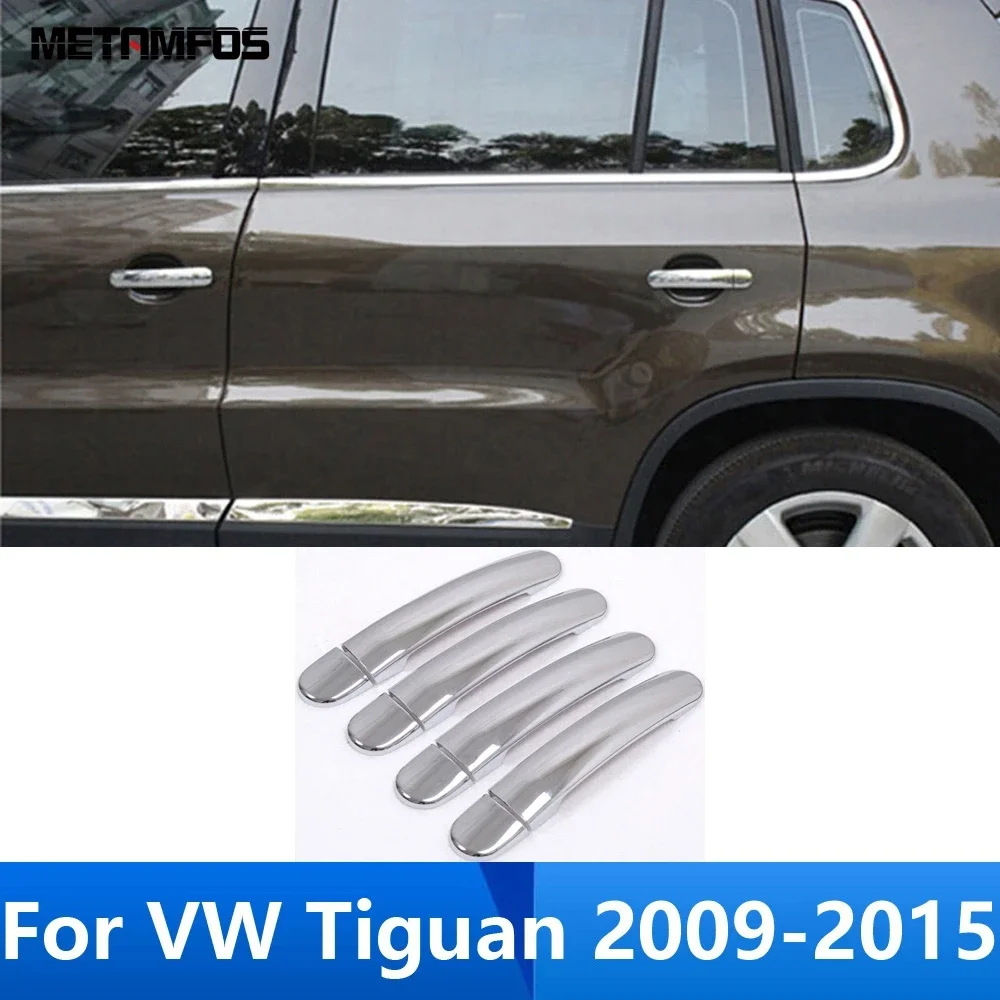 

Хромированная накладка на боковую дверную ручку для Volkswagen VW Tiguan 2009-2013 2014 2015, защитная наклейка, аксессуары для стайлинга автомобиля